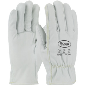 Maximum Safety 09-K3750/M Glove, Drivers, Leather, Boss Xtreme ARC Rated, Natural, Small