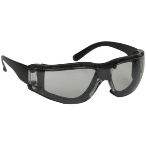 Bouton Optical 250-00-F051 Zenon Z11sm Rimless Safety Glasses, BK/LT GY, Foam, Anti-Scratch/Fog