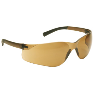 Bouton Optical 250-06-5504 Zenon Z13 Rimless Safety Glasses, Dk BR/Dk BR Lens, Anti-Scratch