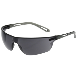 Bouton Optical 250-09-0021 Zenon Z-Lyte Safety Glasses, Rimless, GY/GY Lens, Anti-Scratch/Fog