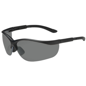 Bouton Optical 250-21-0421 Hi-Voltage AC Semi-Rimless Safety Glasses, BK/GY Lens, Anti-Scratch/Fog