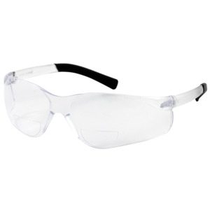 Bouton Optical 250-26-0010 Zenon Z13R Safety Readers, Rimless, CL/CL Lens, Anti-Scratch, +1.00 Diopter