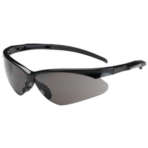 Bouton Optical 250-28-0001 Adversary Safety Glasses, Semi-Rimless, BK/GY Lens, Anti-Scratch