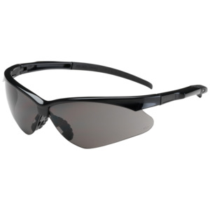 Bouton Optical 250-28-0021 Adversary Safety Glasses, Semi-Rimless, BK/GY Lens, Anti-Scratch/Fog
