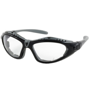 Bouton Optical 250-51-0030 Fuselage Reader Safety Readers, Full Frm, BK/CL Lens, Foam, Anti-Scratch/Fog, +3.00 Diopter