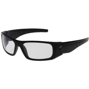 Bouton Optical 250-53-0020 Squadron Full Frm Safety Glasses, BK/CL Lens, Anti-Scratch/Fog