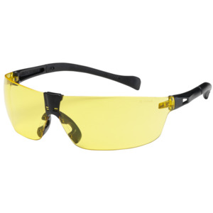 Bouton Optical 250-MT-10074 Monteray II Safety Glasses, Rimless, BK/AM Lens, Anti-Scratch