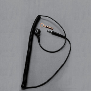 Static Dynamics GW-8C-RTA Ground Wire, 8' Coil Cord with 4mm Snap & Banana Plug and Ring Terminal Adaptor