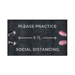 M+A Matting 3024242 Practice Social Distancing Floor Mat, 3' x 5'