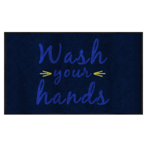 M+A Matting 3017378 Wash Your Hands Floor Mat, 3' x 5'