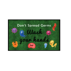 M+A Matting 3017380 Don't Spread Germs, Wash Your Hands Floor Mat, 3' x 5'