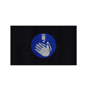 M+A Matting 3017625 Picture of Hand Sanitizer and Hands Floor Mat, 3' x 5'
