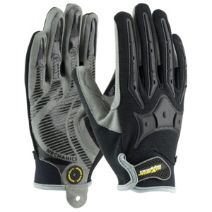 Maximum Safety 120-4900/M Glove, Brickyard Workman, Syn. Leather Palm, TPR Back, Black, Medium