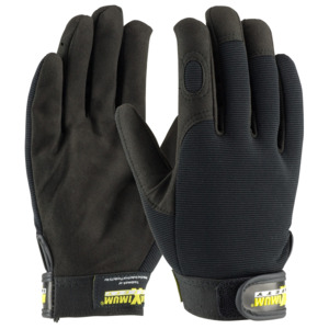 Maximum Safety 120-MX2805/L Glove, Professional Mechanic, Syn. Leather Palm, Black, Large