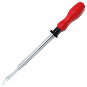 Quick-Wedge 1736 Screwdriver, Screw-Holding, Overall Length 8.5", 3/16"x6" Blade, Red