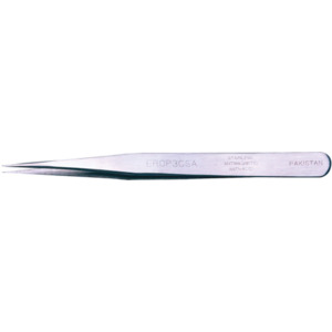 Weller-Erem EROP3CSA Tweezers, Straight Precision, Very Fine, Antimagnetic, Stainless Steel, 4.25"