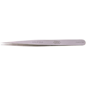 Weller-Erem EROP3SA Tweezers, Anti-Mag., Very Fine, Straight, Stainless Steel, 4.75"