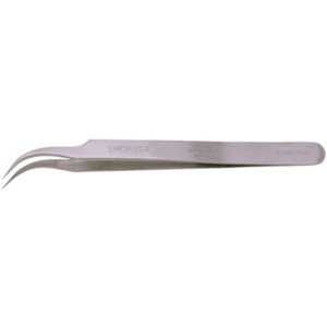 Weller-Erem EROP7SA Tweezers, Style 7s, Very Fine, Curved, Stainless Steel, 4.5"