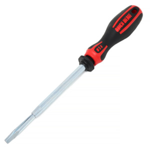 Quick-Wedge 2356E Screwdriver, Screw-Holding, Locking Mechanism, Protected, 10" L, 1/4"x6" Blade