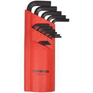 Bondhus 10995 Ball End Hex Key Set L-Wrench 1.27mm-10mm