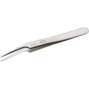 Weller-Erem 5ASASL Tweezers, Anti-Acid Precision Point, Very Fine, Offset, Straight, Stainless Steel, 4.528"