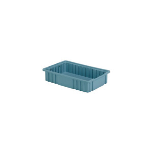 Lewis Bins NDC2035 Divider Tote Box, Light Blue, OD 16.5" x 10.9" x 3.5"