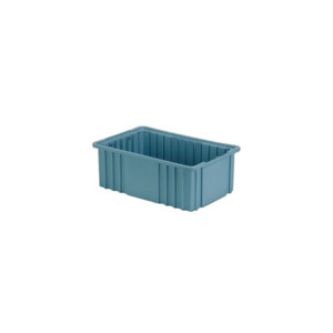 Lewis Bins NDC2060BLUE Divider Tote Box, Blue, OD 16.5" x 10.9" x 6", Light Blue