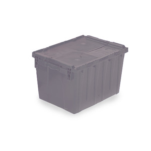 Lewis Bins FP182 Attached Lid Container, Grey, 21.8" x 15.2" x 12.9"