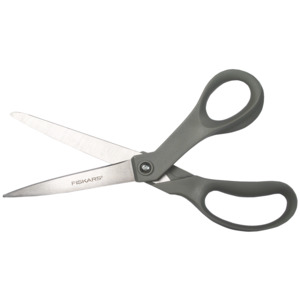 Fiskars 01-004250J 8-in Gray Performance Bent Scissors