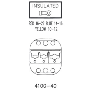 Sargent Tools 4100-40 Insulated Terminal Die Set (10-22AWG) Double Crimp