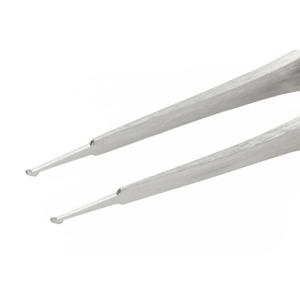 Weller-Erem 102ACA SMD tweezers, angled 45 deg, with pointed tips for vertical application