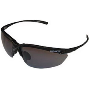 Crossfire 9614 Polarized Safety Eyewear Blk Frames Smoke Len