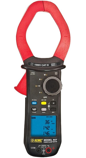 AEMC Model 607 TRMS Power Clamp On Meter
