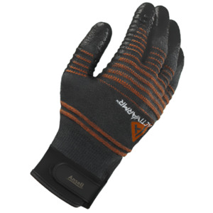 Ansell 111814 Gloves, ActivArmr 97-009, Multipurpose Heavy-Duty, Dupont Kevlar, Nitrile Foam Coating, Gray, S
