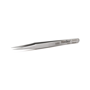 Weller-Erem M5S Tweezers, Straight Very Pointed Tip, Micro-Tweezers, 3"