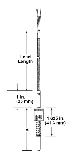 Watlow Rigid Sheath Fixed Bayonet Thermocouple