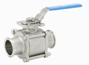 JFlow Controls DM7300 Series Sanitary Three Piece Ball Valve