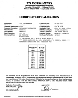 NIST-Traceable Calibration with Calibration Certificate
