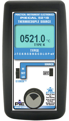 PIE 520B and 521B Thermocouple Simulators